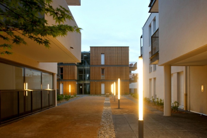 Modern living and sustainable building in a district in Lyon