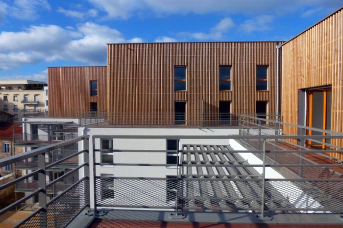 Modern living and sustainable building in a district in Lyon