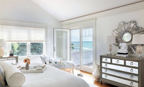 Bedroom furniture and bedside tables with mirror surface Bedroom furniture and bedside tables with mirror surface