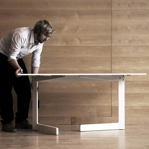 White folding table design by Ola AKKA