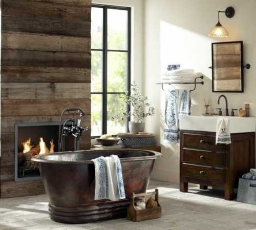 35 Rustic bathroom design ideas - Rural Barn Outfit
