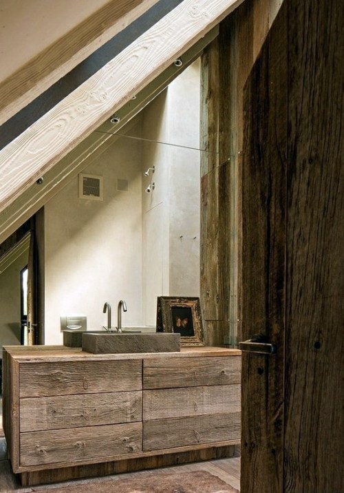 35 Rustic bathroom design ideas - Rural Barn Outfit