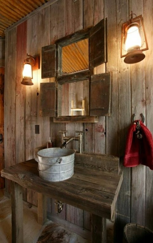 35 Rustic bathroom design ideas - Rural Barn Outfit