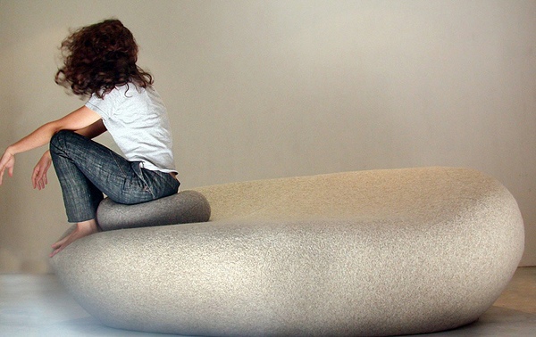 Designer cushion in the form of stones - stylish and practical