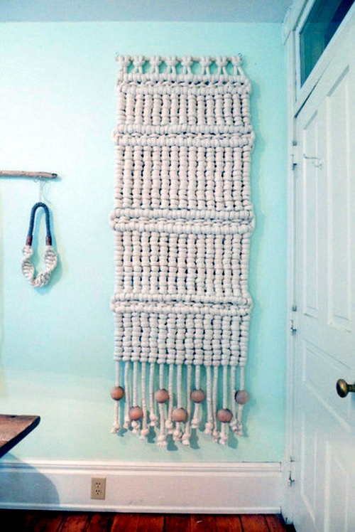 The craft in the style of the 1970's - the macrame decoration is making a comeback!