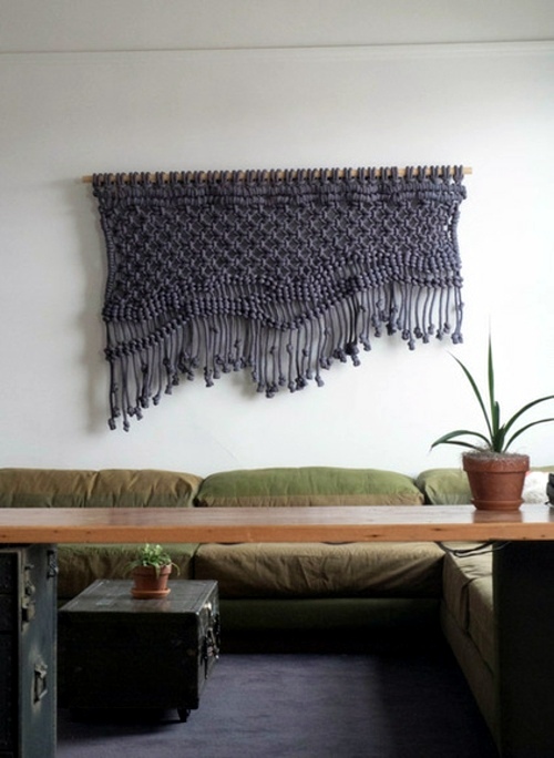 The craft in the style of the 1970's - the macrame decoration is making a comeback!