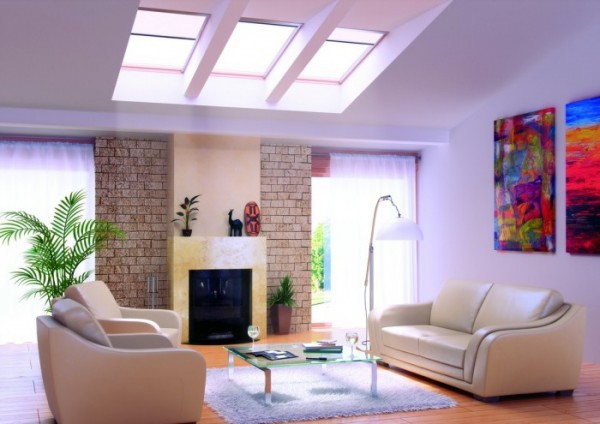Living room with skylight - Ideas and Suggestions