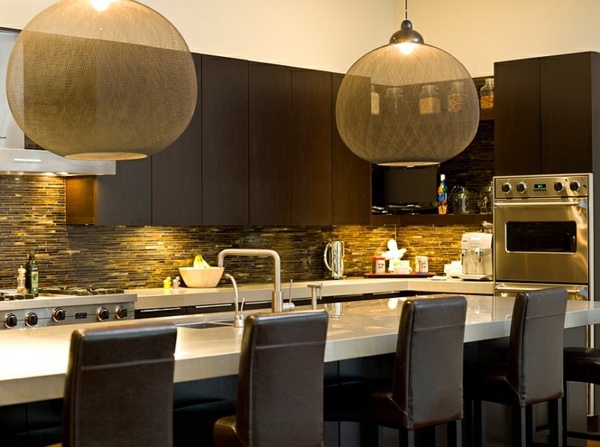 Large pendant lights in the dining room - modern pendant lamps