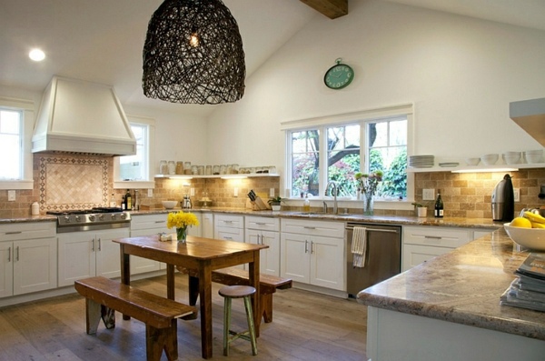 Large pendant lights in the dining room - modern pendant lamps