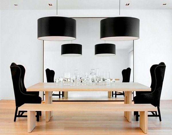 Large pendant lights in the dining room - modern pendant lamps
