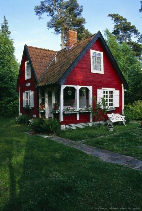 House paint - would be a red house facade something for you?