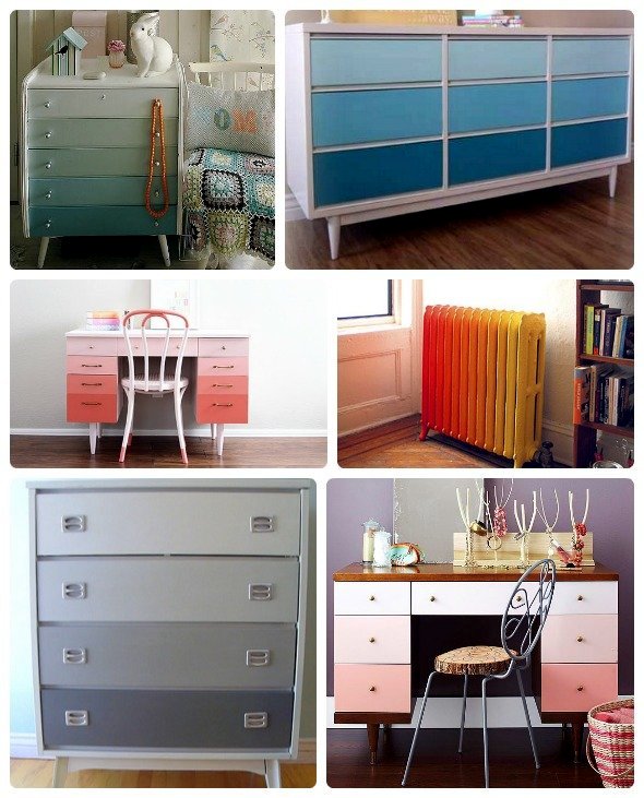 10 Ombre style furniture ideas – bold bright tones