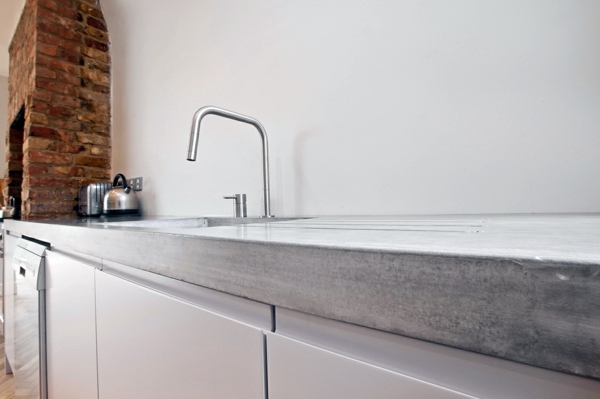 Countertop with concrete look - kitchen countertops made of concrete - advantages and disadvantages