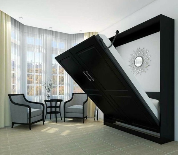 Murphy bed build yourself - trendy, space-saving interior design ideas