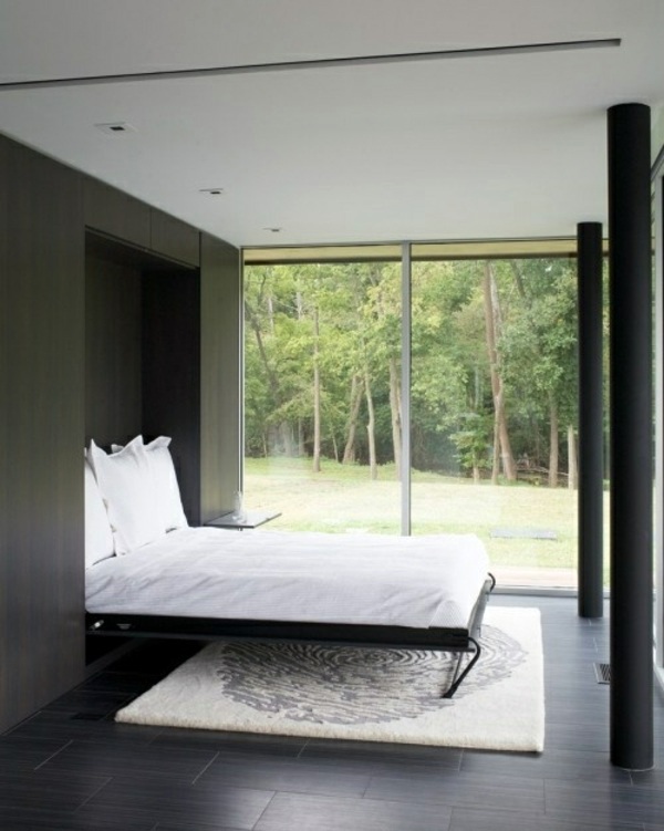 Wandgestaltung - Murphy bed build yourself - trendy, space-saving interior design ideas