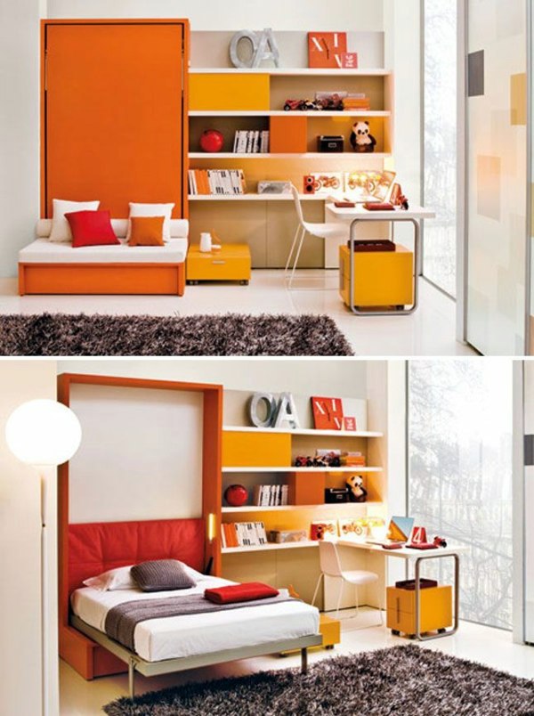 Murphy bed build yourself - trendy, space-saving interior design ideas