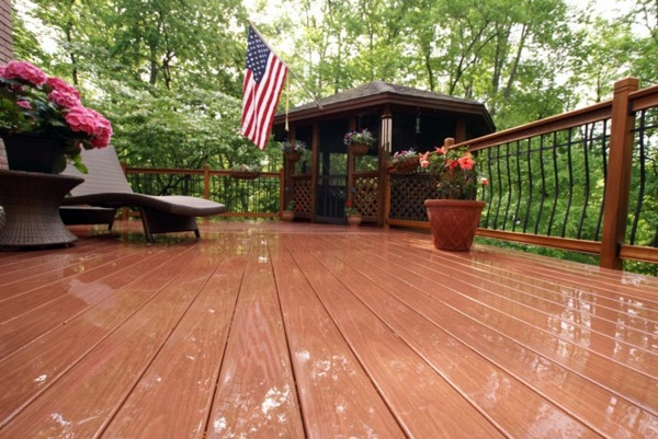 Terrace with teak wood flooring - modern solution for any outdoor area