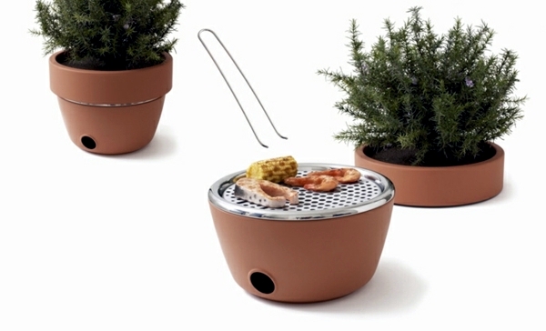 The best barbecue for your balcony - your barbecue and herb pot in one (plus video)