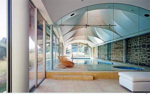 Modern interior design ideas for holiday home with indoor pool Modern interior design ideas for holiday home with indoor pool