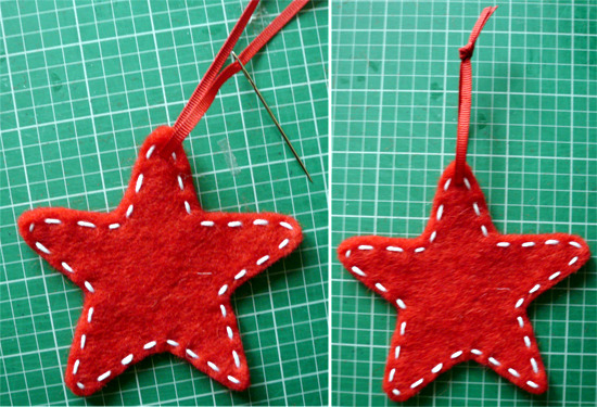 Christmas wreath felted do yourself
