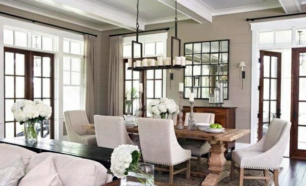 Dining room design - mix traditional style with contemporary accents