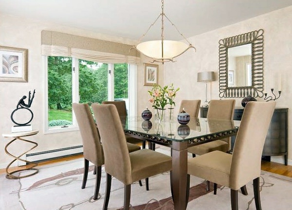 Dining room design - mix traditional style with contemporary accents Dining room design - mix traditional style with contemporary accents