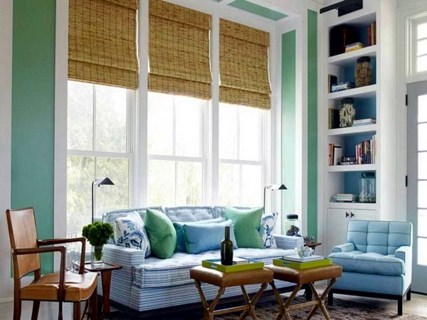 Wall color mint green gives your living room a magical flair
