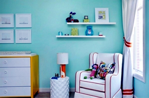Wall color mint green gives your living room a magical flair