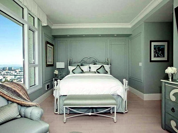 Wall color mint green gives your living room a magical flair