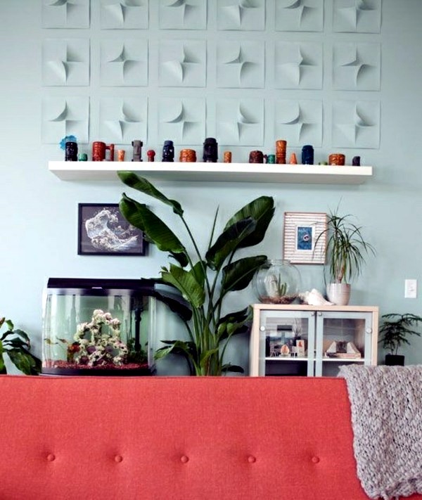 Wall color mint green gives your living room a magical flair