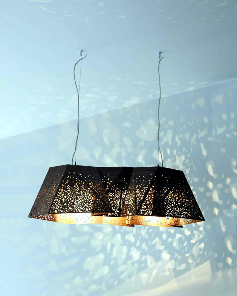 Contemporary pendant lamp made of wood Contemporary pendant lamp made of wood