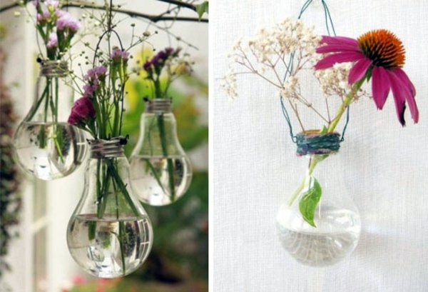 DIY decoration from bulbs - 120 craft ideas for old light bulbs