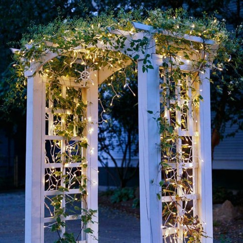 Festive garden lighting for Christmas