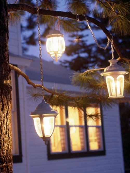 Festive garden lighting for Christmas