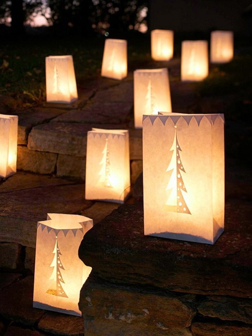 Festive garden lighting for Christmas