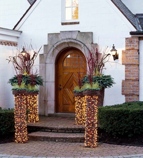Festive garden lighting for Christmas