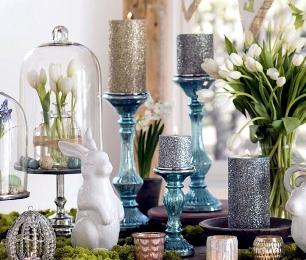 Colorful table decoration for Easter