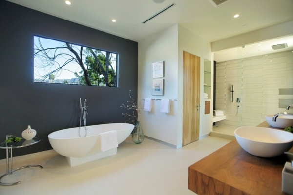Modern luxury house with water features and modern design