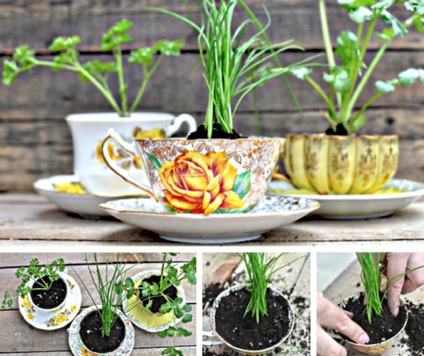 Craft ideas with old teacups