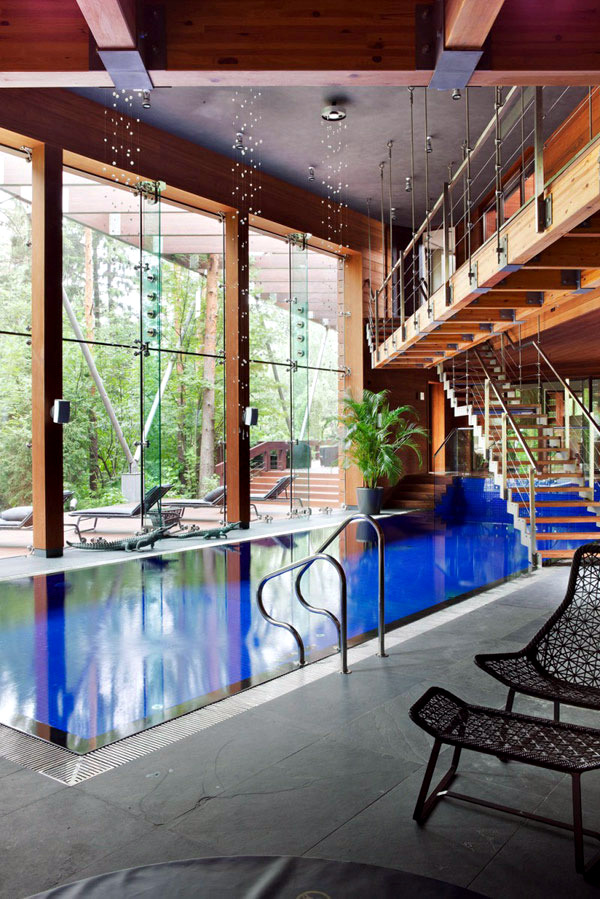 Designer home with indoor pool and luxurious furnishings Designer home with indoor pool and luxurious furnishings