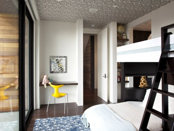 The ceiling design - How about patterned wallpaper?