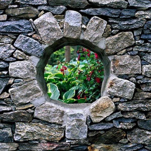 Make stone wall in the garden – creative exterior architecture