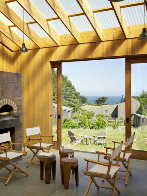 Chic and practical solutions for the home and garden with deck chair in summer