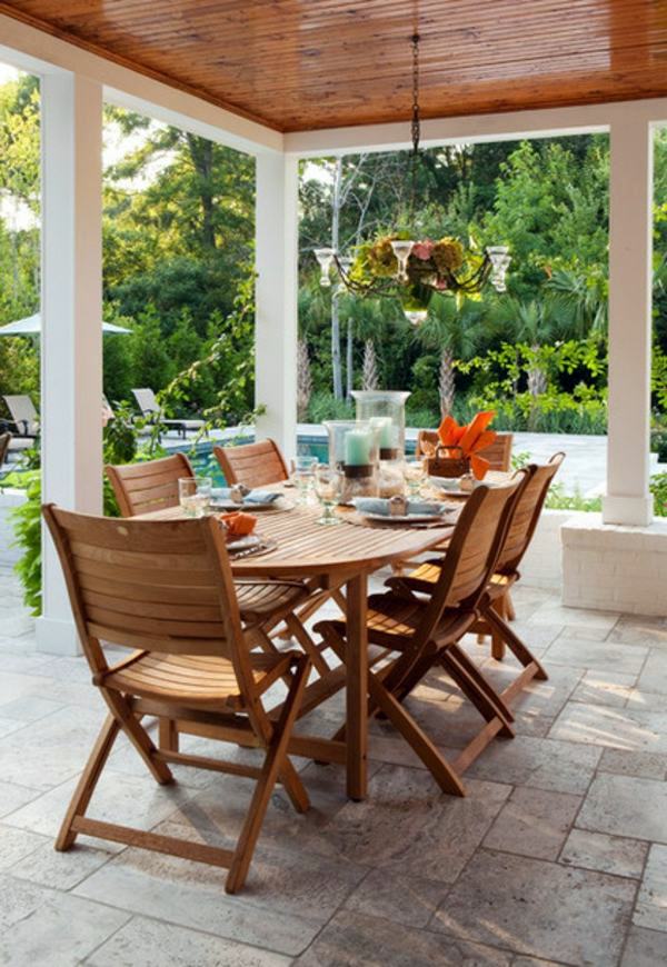 Chic and practical solutions for the home and garden with deck chair in summer