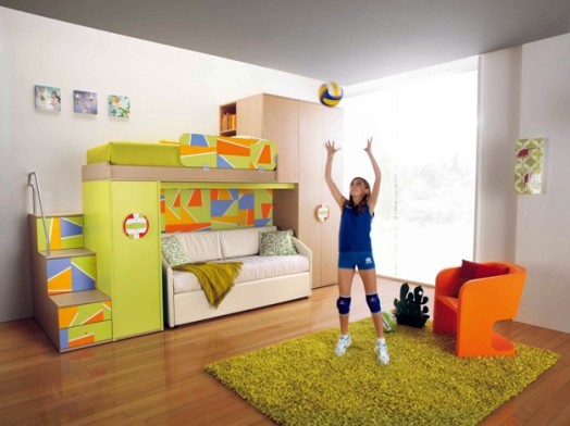 Kinderzimmer - Ergonomic designs for nursery attached two children