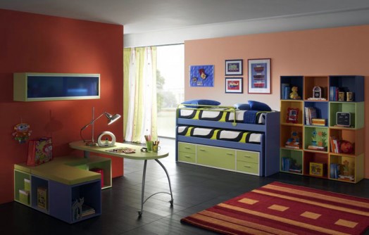 Ergonomic designs for nursery attached two children Ergonomic designs for nursery attached two children
