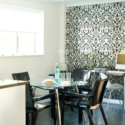 20 creative ideas for wallpaper in the kitchen area