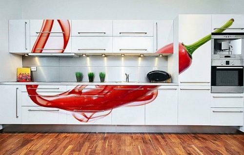 Wandtattoo - 20 creative ideas for wallpaper in the kitchen area