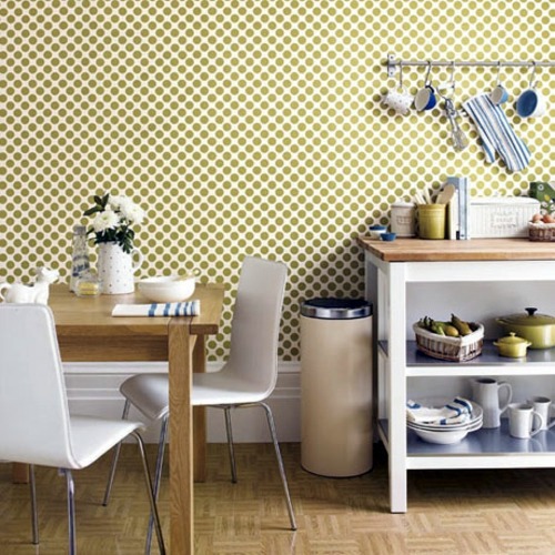 20 creative ideas for wallpaper in the kitchen area