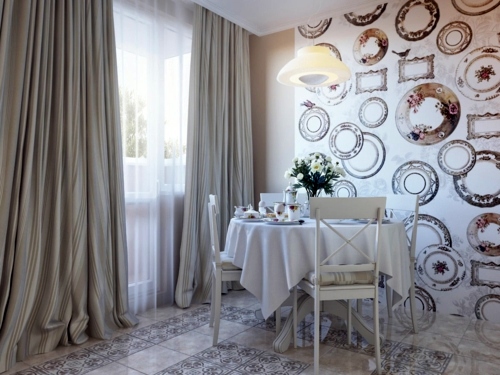 20 creative ideas for wallpaper in the kitchen area